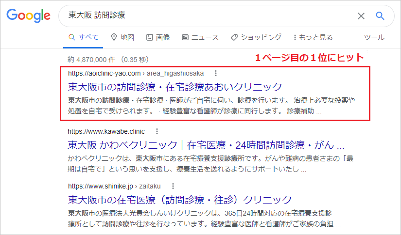 東大阪市の病院・クリニックのSEO対策