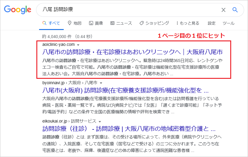 八尾市の病院・クリニックのSEO対策